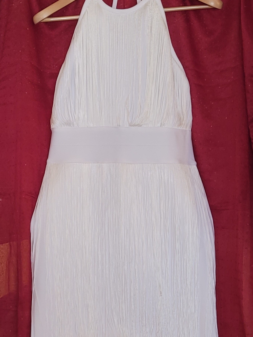 Fashion Nova Ivory Halter Mini Dress